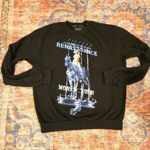 Beyonce Renaissance World Tour 2023 Black Crewneck Sweatshirt Official Med Large